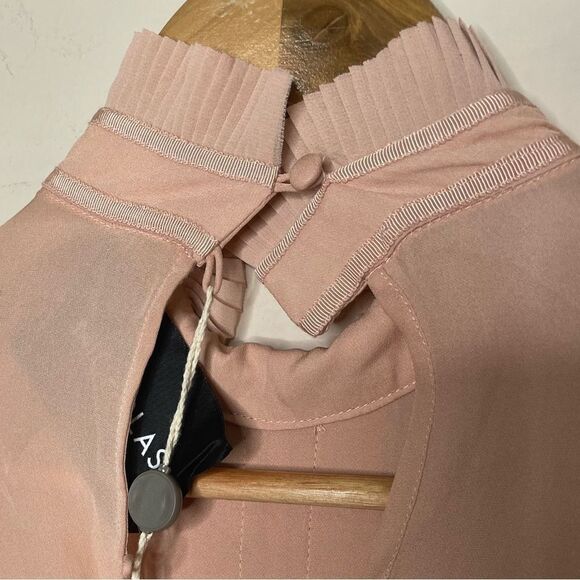 NWT NICHOLAS Blush Fine Pleat Blouse - Picture 10 of 15